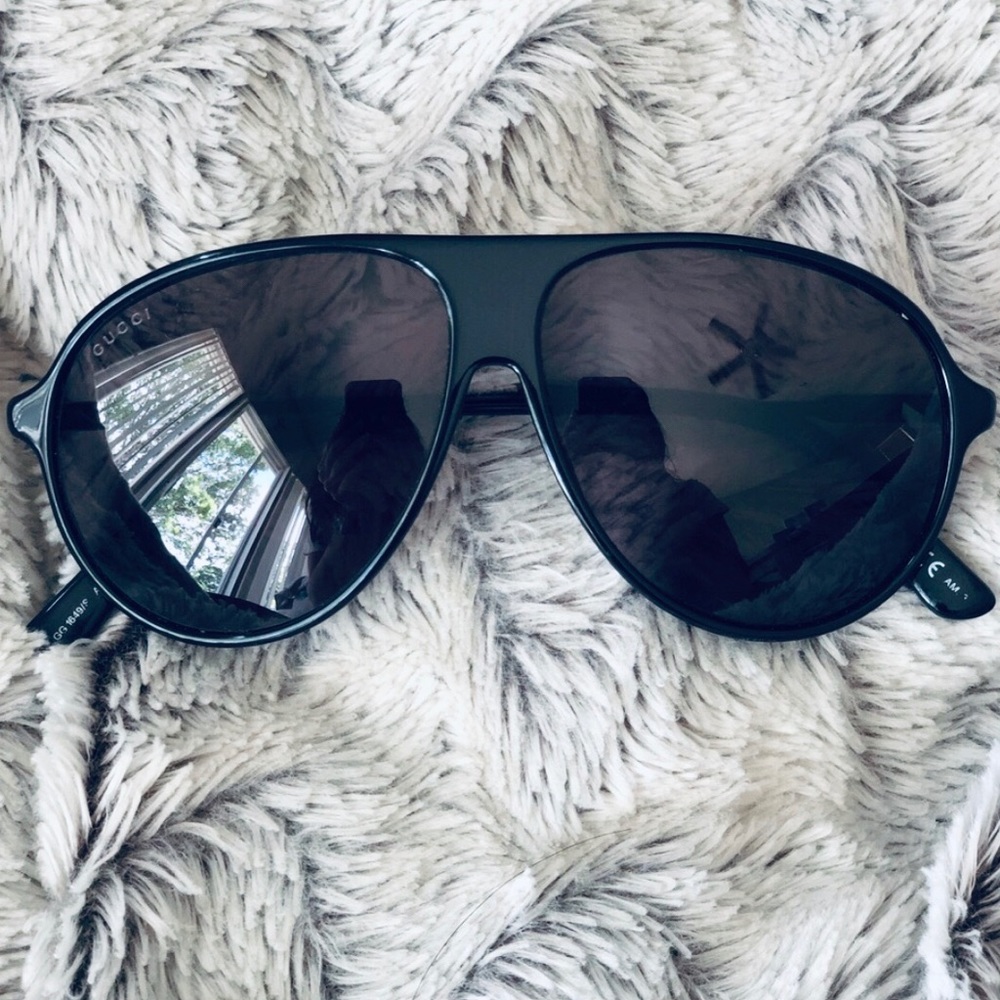 Gucci 1649/S Black  Aviator Sunglasses. AUTHENTIC.